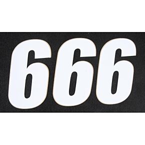 D-COR Number 6 White 4" 3/pk