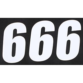 D-COR Number 6 White 6" 3/pk