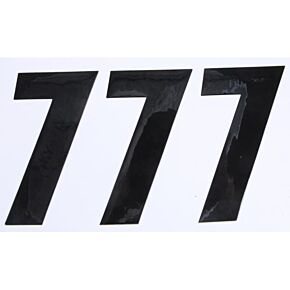 D-COR Number 7 Black 6" 3/pk