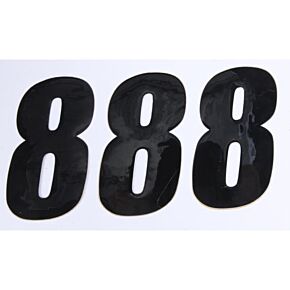 D-COR Number 8 Black 4" 3/pk