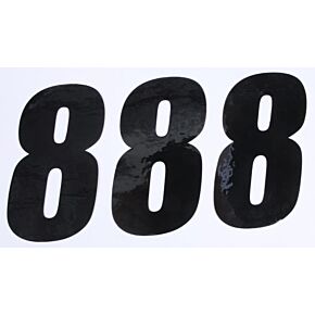 D-COR Number 8 Black 6" 3/pk