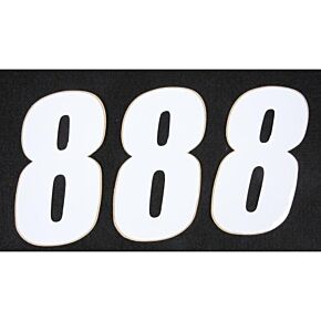 D-COR Number 8 White 4" 3/pk