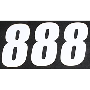 D-COR Number 8 White 6" 3/pk