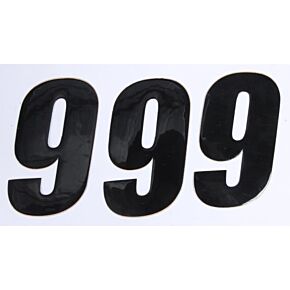 D-COR Number 9 Black 4" 3/pk