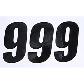 D-COR Number 9 Black 6" 3/pk