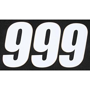 D-COR Number 9 White 4" 3/pk