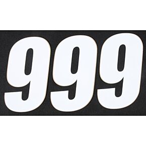D-COR Number 9 White 6" 3/pk