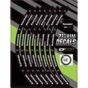 D-COR Rim Decals 21" Kawasaki Logo Front