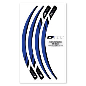 D-COR Rim Decals Blue 4 Pc Set Blu Rim Decals 4 Pc Set