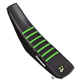 D-COR Seat Cover Black W/green Ribs Kaw