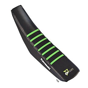 D-COR Seat Cover Black W/green Ribs Kaw