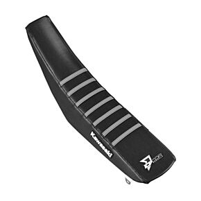 D-COR Seat Cover Black W/grey Ribs Kaw