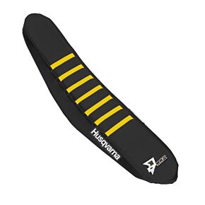 D-COR Seat Cover Black W/yellow Ribs Hus