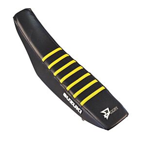 D-COR Seat Cover Black W/yellow Ribs Suz
