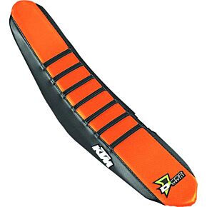 D-COR Seat Cover Black/orange W/ribs