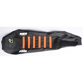 D-COR Seat Cover Black/orange W/ribs