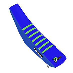 D-COR Seat Cover Bluee Green Ribs Kxf250/450