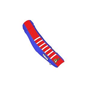 D-COR Seat Cover Blue/red White Ribs Yzf250/450