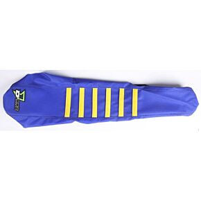 D-COR Seat Cover Blue/yellow W/ribs