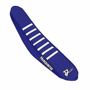D-COR Seat Cover Navy Blue/white Ribs