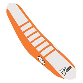 D-COR Seat Cover Orange/white Orange Ribs Ktm Sx/f 125-450