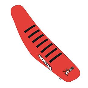 D-COR Seat Cover Red W/black Ribs Hon