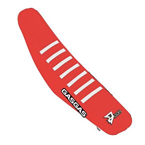 D-COR Seat Cover Red W/white Ribs Gas