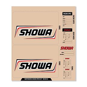 D-COR Showa Decal Kit Blk Showa Fork/shock/eng Spec