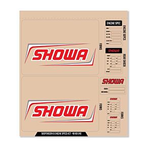 D-COR Showa Decal Kit Red Showa Fork/shock/eng Spec