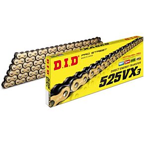 D.I.D Chain 525vx3 110l Gold/black