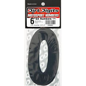 DIRT DIGITS #0 6" Black Super X Digits 3/pk