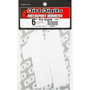 DIRT DIGITS #1 6" White Super X Digits 3/pk