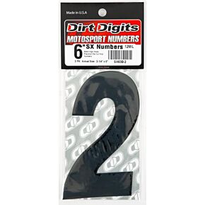 DIRT DIGITS #2 6" Black Super X Digits 3/pk