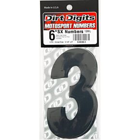 DIRT DIGITS #3 6" Black Super X Digits 3/pk