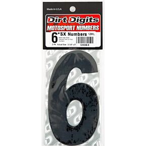 DIRT DIGITS #6 6" Black Super X Digits 3/pk