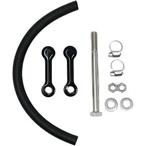 DK CUSTOM PRODUCTS Billet Tank Lift Kit 2" `99-17 Softail Powder Coat Blk