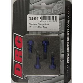 DRC Aluminum Flange Bolts Blue M6x12mm 4/pk