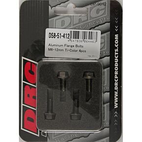 DRC Aluminum Flange Bolts Titanium M6x12mm 4/pk