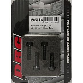 DRC Aluminum Flange Bolts Titanium M6x16mm 4/pk