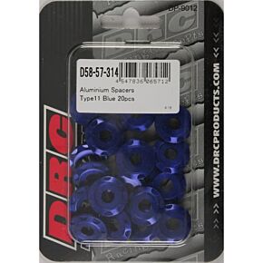 DRC Aluminum Spacers Type 11 Blue M6x12mm 20/pk