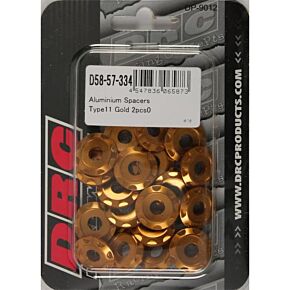 DRC Aluminum Spacers Type 11 Gold M6x12mm 20/pk