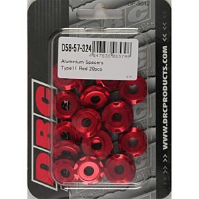 DRC Aluminum Spacers Type 11 Red M6x12mm 20/pk