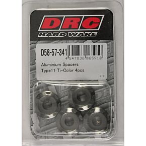 DRC Aluminum Spacers Type 11 Titanium M6x12mm 4/pk