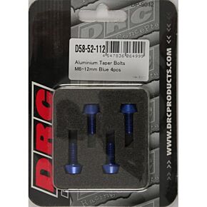 DRC Aluminum Taper Bolts Blue M6x12mm 4/pk