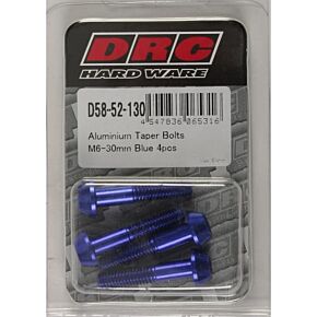 DRC Aluminum Taper Bolts Blue M6x30mm 4/pk