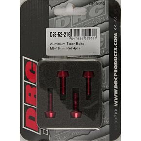 DRC Aluminum Taper Bolts Red M6x16mm 4/pk