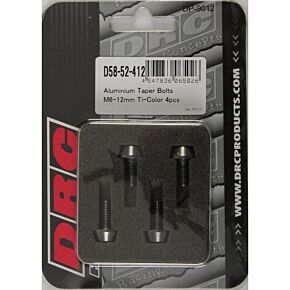 DRC Aluminum Taper Bolts Titanium M6x12mm 4/pk