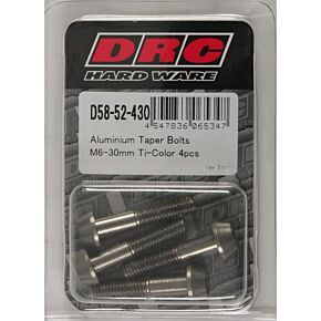 DRC Aluminum Taper Bolts Titanium M6x30mm 4/pk