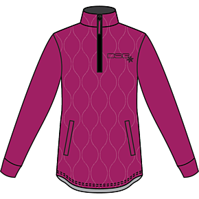 DSG Cassandra Technical Sweater Berry/black Xs