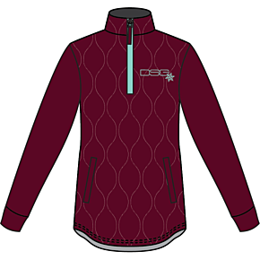DSG Cassandra Technical Sweater Garnet/aqua 3x